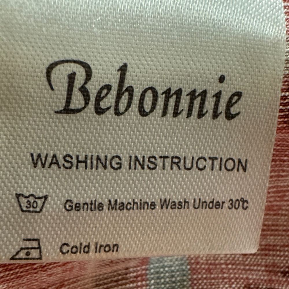 Bebonnie pink and white boho peasant blouse with 3/4 length sleeves - NWOT - Picture 7 of 8